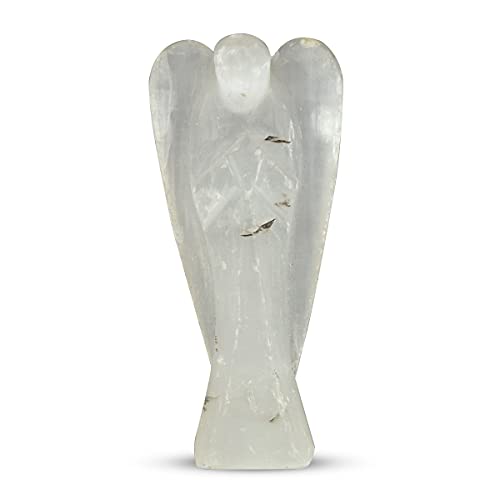Crystu Selenite Angel Natural Crystal Stone Angels Size 7.6 cm (3 inch). Charged by Reiki Grand Master & Vastu Expert (Color : Selenite) - Image 1