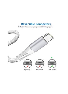 Aioneus C Cable 2M 2Pack Aioneus Nylon Braided Type C Cable Fast USB C Charging Cable for Samsung Galaxy S22 S21 S20 S10 S9 S8, Huawei P50 P40 P30, Google Pixel and More  - Image 4