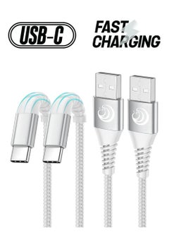 Aioneus C Cable 2M 2Pack Aioneus Nylon Braided Type C Cable Fast USB C Charging Cable for Samsung Galaxy S22 S21 S20 S10 S9 S8, Huawei P50 P40 P30, Google Pixel and More  - Image 1
