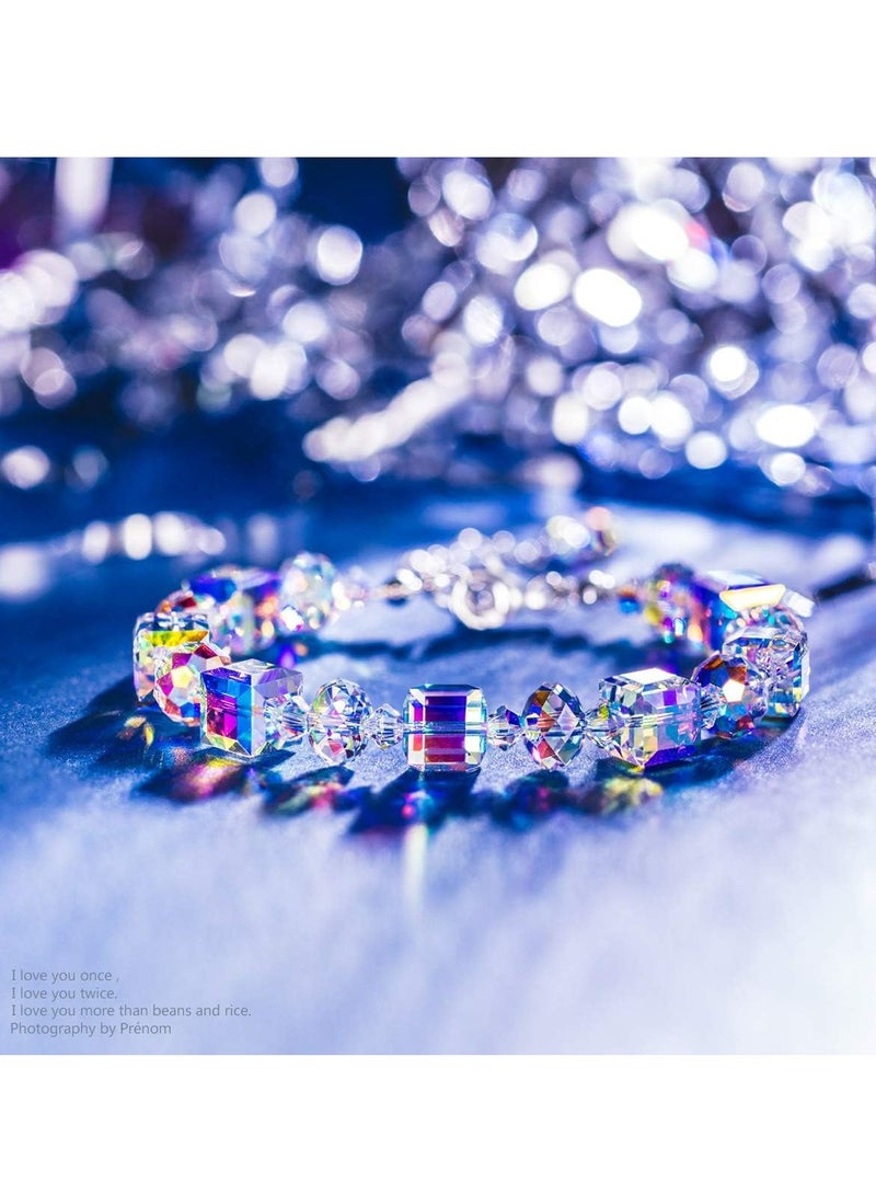 أوزيغالور قلادة خاتم نحاسية ذهبية للنساء قلادة الأضواء الشمالية بالكريستال مع صندوق أحذية لهدايا النساء والفتيات - Image 2