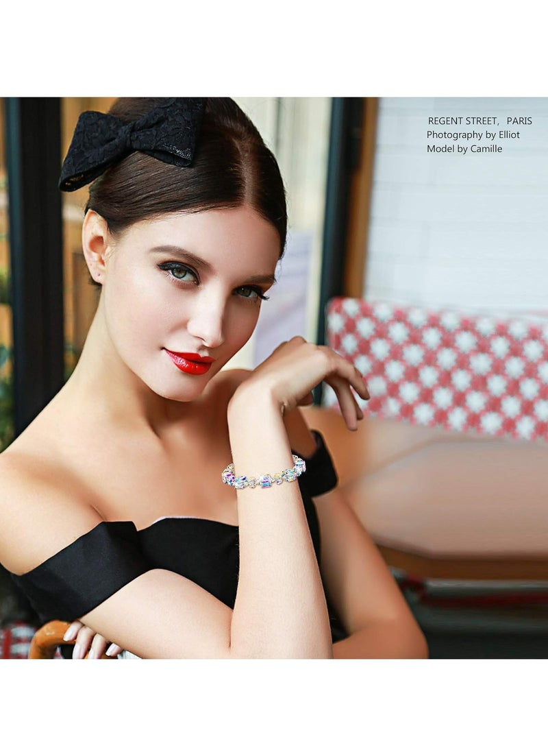 أوزيغالور قلادة خاتم نحاسية ذهبية للنساء قلادة الأضواء الشمالية بالكريستال مع صندوق أحذية لهدايا النساء والفتيات - Image 3