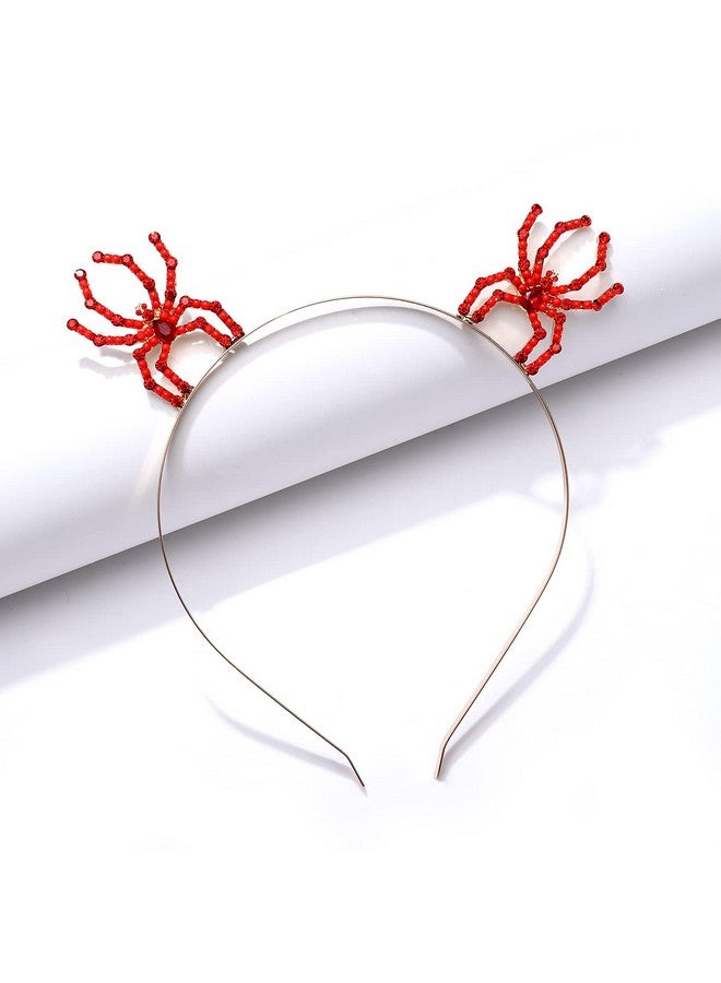 CEALXHENY Halloween Headbands Spooky Spider Bat Hairband For Women Holiday Party Hair Accessory (Spider) - Image 2