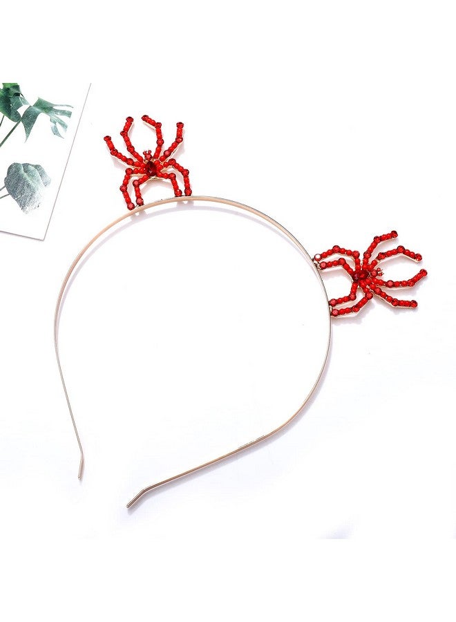 CEALXHENY Halloween Headbands Spooky Spider Bat Hairband For Women Holiday Party Hair Accessory (Spider) - Image 3