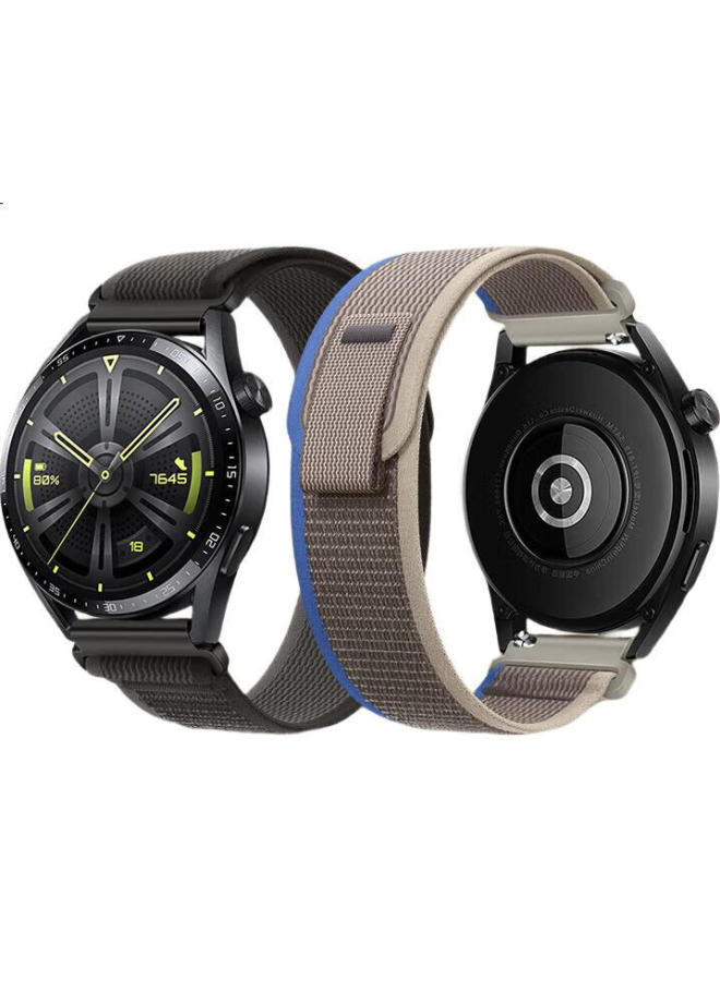 Wei Qiantu Weiqiantu Compatible With Huawei Watch Straps Gt5/Gt4/Gt3/4Pro Nylon Woven Watchband Watch3/Gt3Pro/Buds Men'S 46/48Mm Dial [Black With Black] - Image 2
