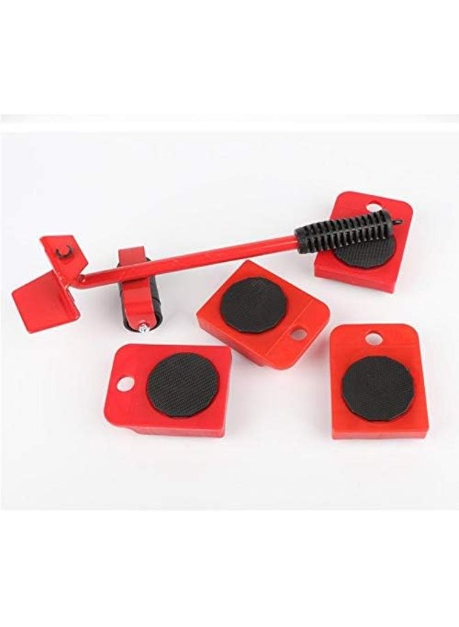 MoonmenTool أداة رفع ونقل الأثاث من مونمن تول، مجموعة 5 قطع/طقم لأدوات نقل الأثاث الثقيلة مع 1 قضيب رفع و4 حزم منزلقات أثاث قابلة للدوران 360 درجة - Image 5