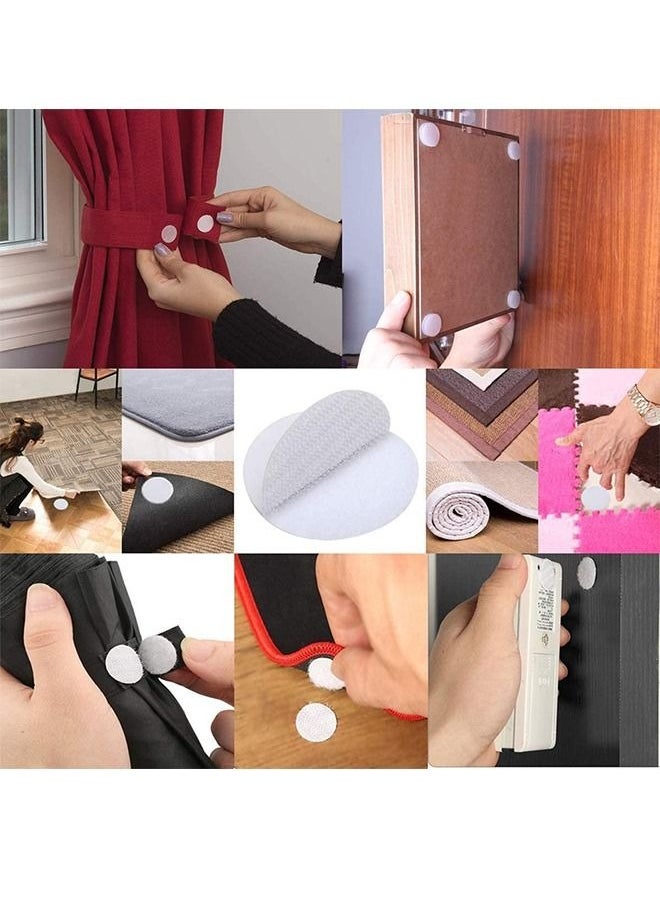Ocean 10pcs Adhesive Tape Sticky Back Hook Loop Dots Double Sided Industrial Strength Heavy Duty Rug Carpet Gripper Pad Mounting Tape for Wall Decor or Tools Hanging  - Image 3