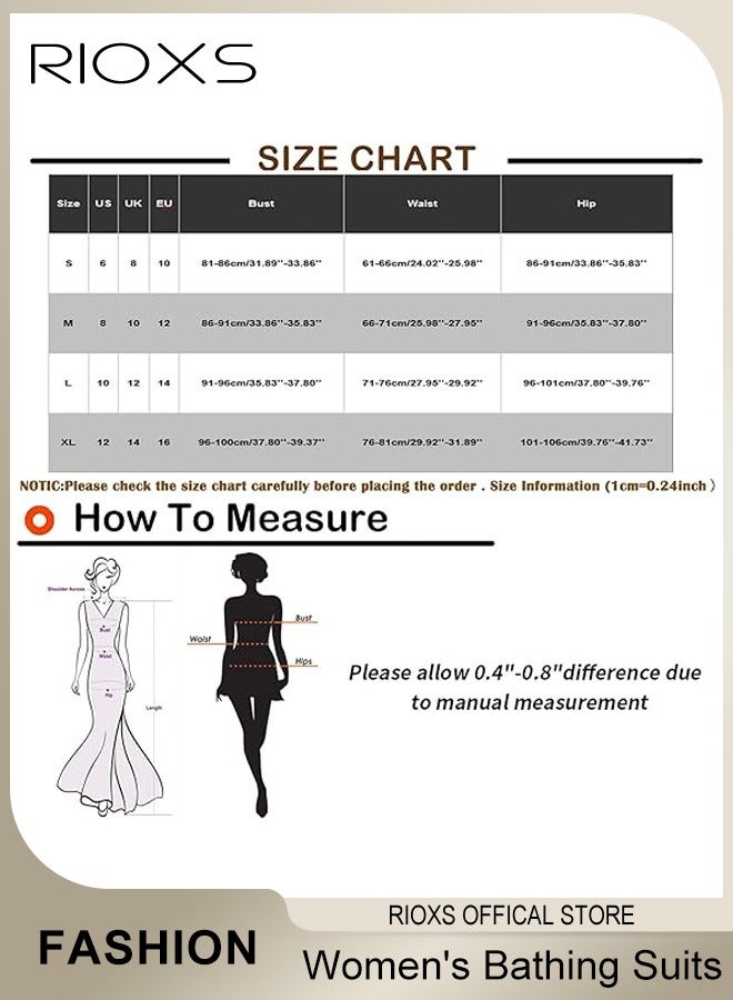 Women's Fashion Separate Swimwears Two-Piece Printing Swimsuits Ruffled Flounce Top Summer Backless Tankini Bathing Suits Ladies High Waisted Swimwear