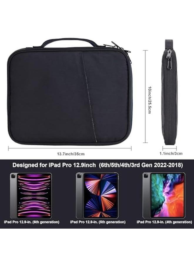 erorex - Ipad Pro 12.9 Carrying Case Bag Padded Tablet Sleeve For Ipad Pro 13 In M4 2024 Ipad Air 13 In M2 2024 Surface Pro 9 8 12.4 Galaxy Tab S9 Plus S8 Plus - Image 1