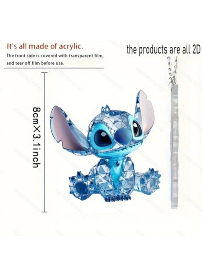 New  Acrylic Cute Sch Peripheral Decorative Pendant 2d Flat Car Rearview Mirror Pendant