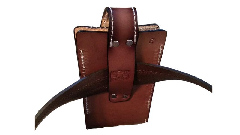 marquez Western autentic Leather Mexican cel Phone case for Belt with Magnetic Closure. Universal Size (Brown) - Image 4