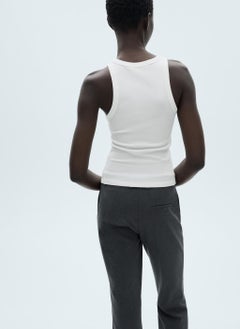 MANGO Ribbed Cotton-Blend Top  - Image 2