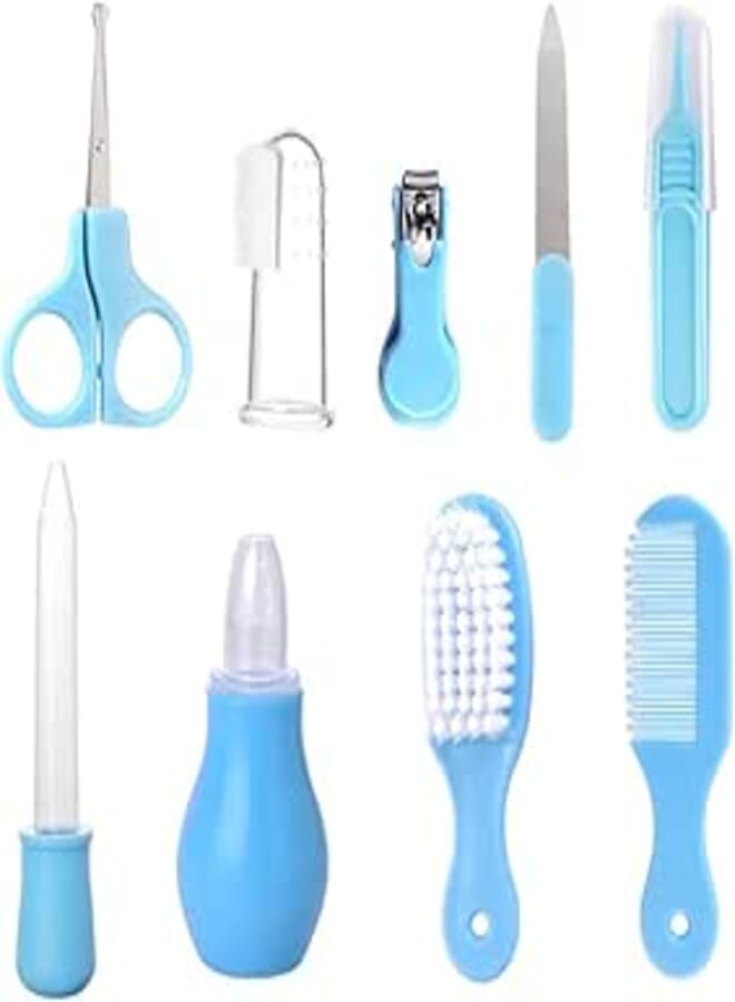 RoseFlower Baby Grooming Kit, 10 in 1 Portable Baby Basics Kit with Storage, Newborn Baby Health Safety Care Set for Infant Toddlers Care Keep Healthy and Clean (006)