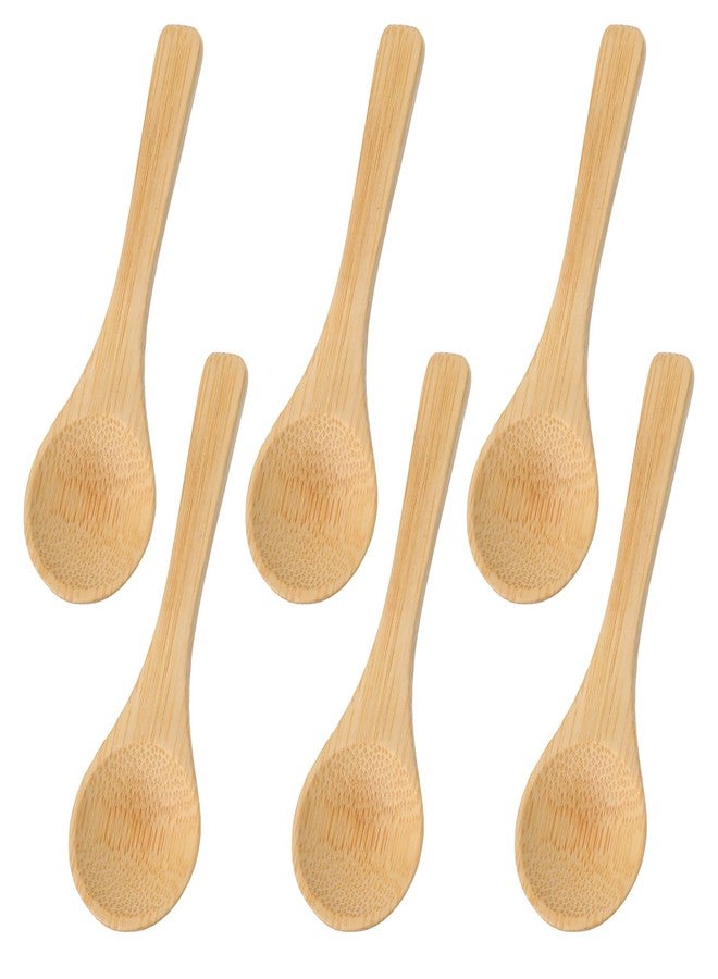 Nogeqi 6PCS Small Wooden Spoons, 3.94 Inch Mini Wood Salt Spoon, Wooden Honey Spoon Teaspoon for Coffee Tea Spices Jars Sugar Seasoning Kitchen Supplies - Image 1