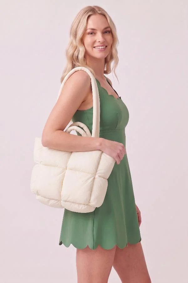 Svl Gala Quilted Puffer Tote Bag