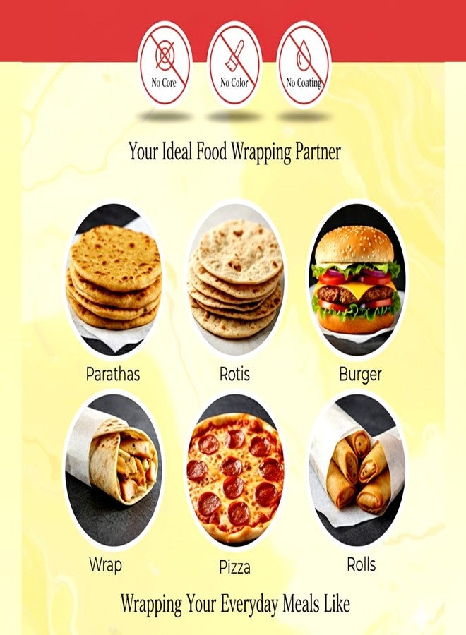 Kitchenette Butter Paper Roll 20 Meters X 11 inch - Food Wrapping Paper for Home and Kitchen, Uniwrap Chapati Wrap, Roti Paperwrap, Tiffin and Lunch Packaging, Better Fresh Wraps - (Pack of 2) - Image 3