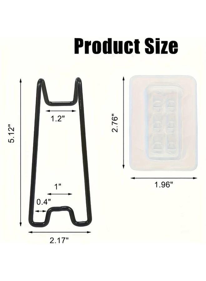 Black Stainless Steel Picture Frame Easel Self Adhesive Adjustable Brackets For 5 9 10 2 Inch Frames - Image 1