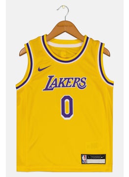 Nike Nike x NBA Kids Boy Graphic Print Sleeveless Training T-shirt Vest, Yellow  - Image 1