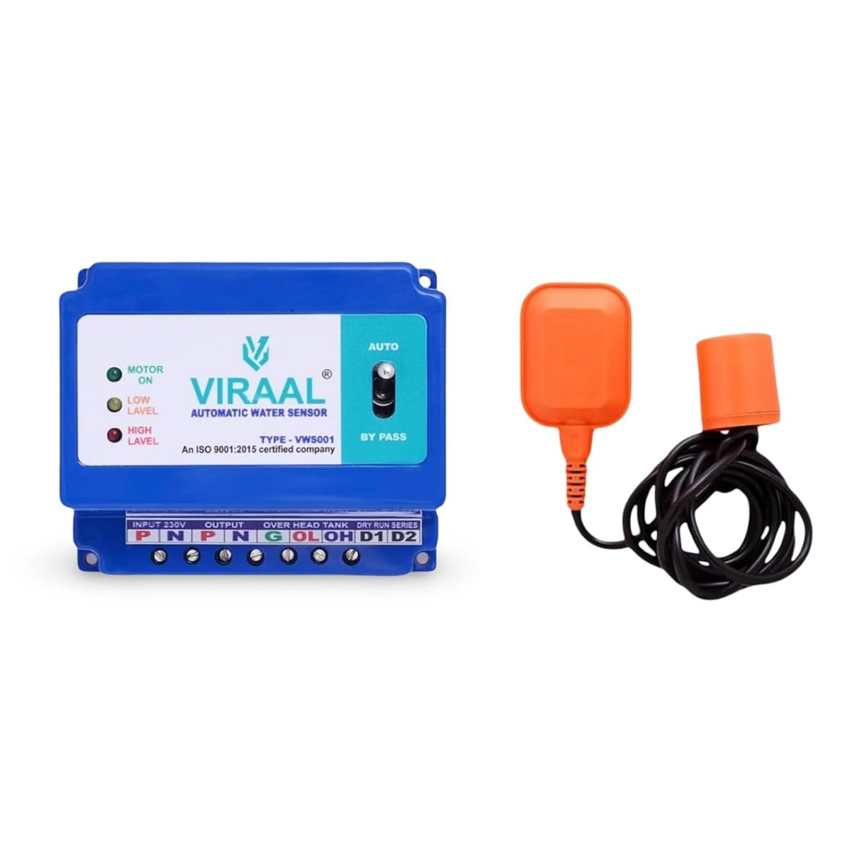 fixeify Viraal Automatic Water Pump Controller Switch with Float Sensor ...