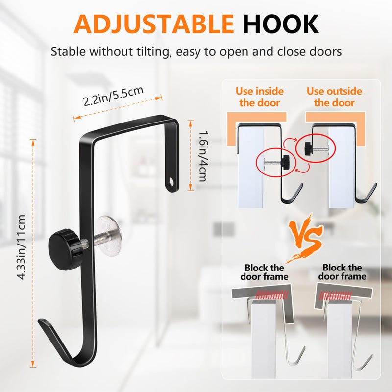 Toread Over the Door Stuffed Animal Storage, Holds Up To 75 lbs, Easy View Over The Door Storage, Versatile For Stuffed Animal, ideal for Storing Small To Medium Items On Any Door.(White) - Image 5