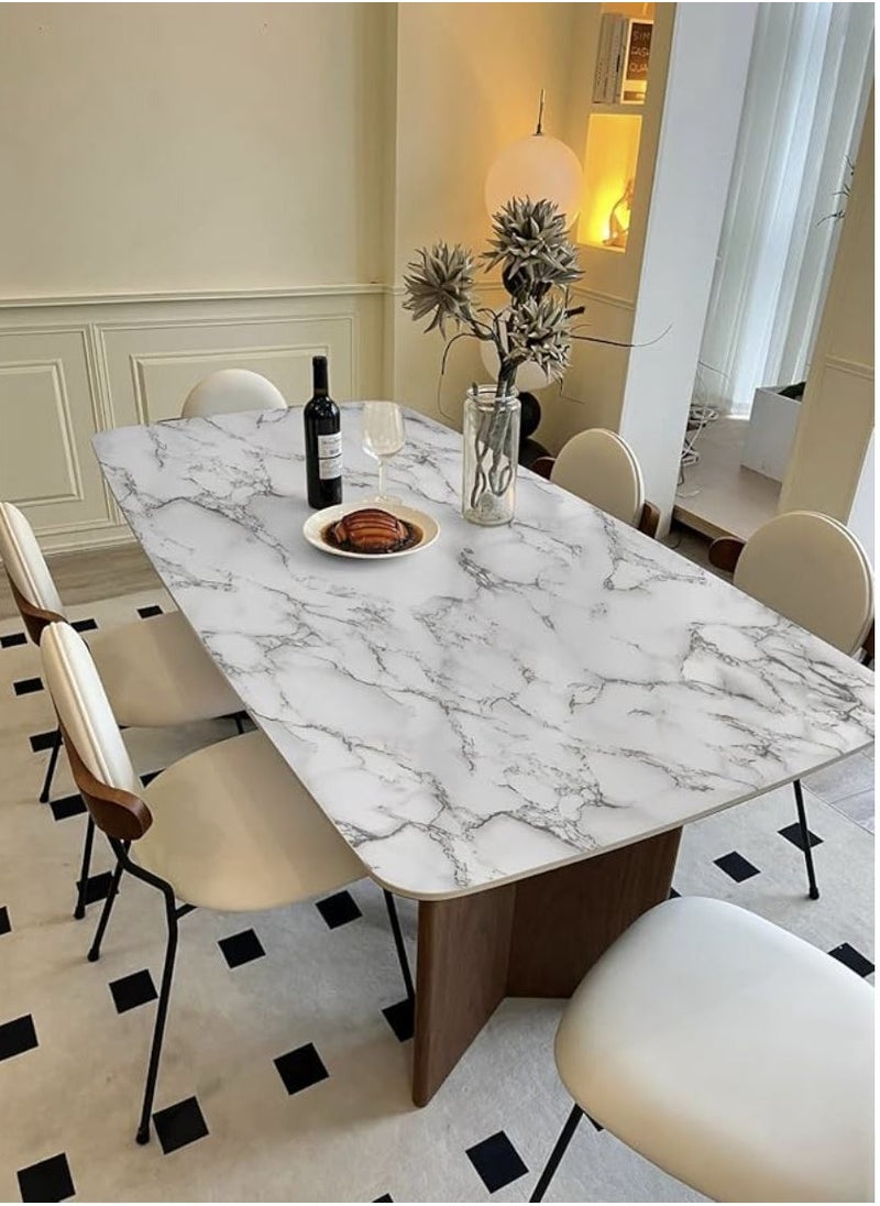 Generic - White Grey Marble Contact Paper, Peel and Stick Self-Adhesive Thick Wallpaper, Decorative Vinyl Waterproof, 300 x 40cm - Image 1