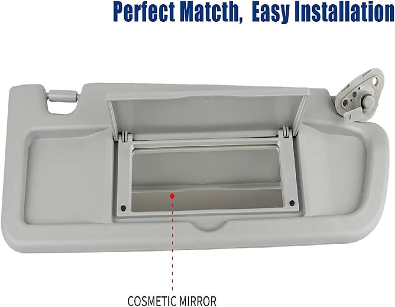 QASULER Sun Visors for Honda Civic 2006-2011 - Image 3