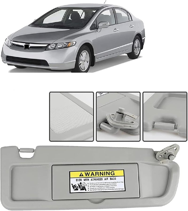 QASULER Sun Visors for Honda Civic 2006-2011 - Image 2