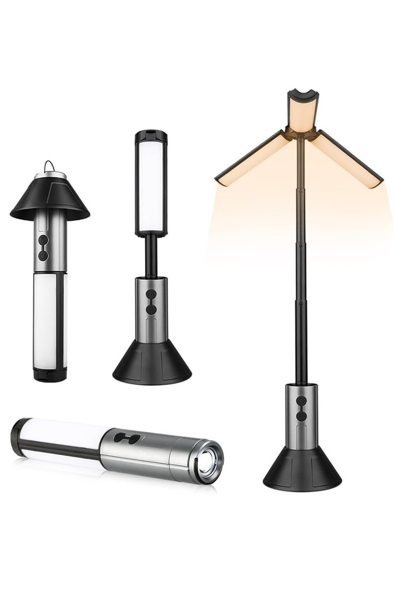 DIGI CORE Outdoor Rechargeable Light Multifunctional Telescopic Folding Stand Camping Light Super Bright Camping Light 54 LED Warm Yellow Light Weather Resistant High Capacity Multi Angle Adjustments Light Source White Laser Core+54*LED  Flashlight Mode High - Low - Strobe Camping Light Mode High - Low YD-2324 - Image 2