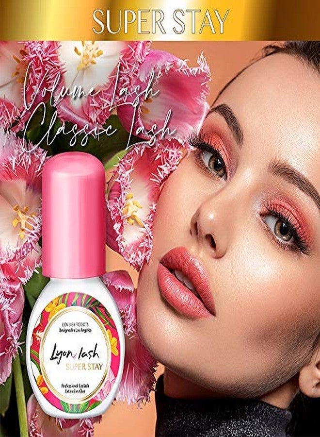 Lyon lash غراء تمديد الرموش ليون لاش سوبر ستاي 10 مل | وقت جفاف 0.5 ثانية | احتفاظ يصل إلى 8 أسابيع | لوازم لاصقة سوداء للاستخدام المهني - Image 2