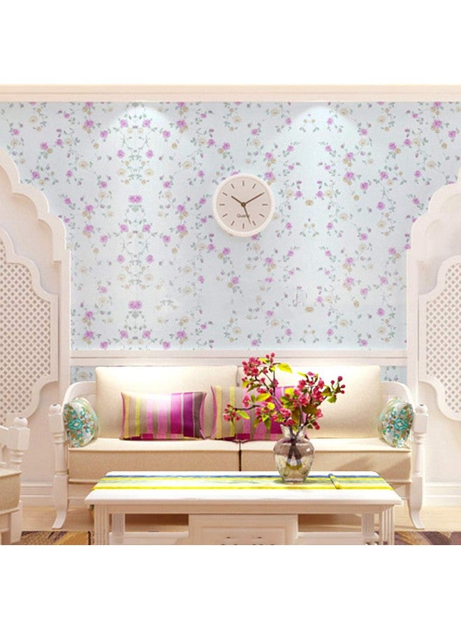 wolpin Wall Stickers Wallpaper for Bedroom (45 x 500 cm) Roses Floral DIY Self Adhesive Decal Floral Bouquet Kids Room, Baby Room, White - Image 4