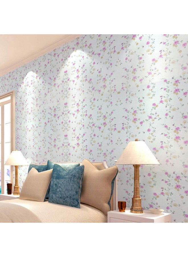 wolpin Wall Stickers Wallpaper for Bedroom (45 x 500 cm) Roses Floral DIY Self Adhesive Decal Floral Bouquet Kids Room, Baby Room, White - Image 5