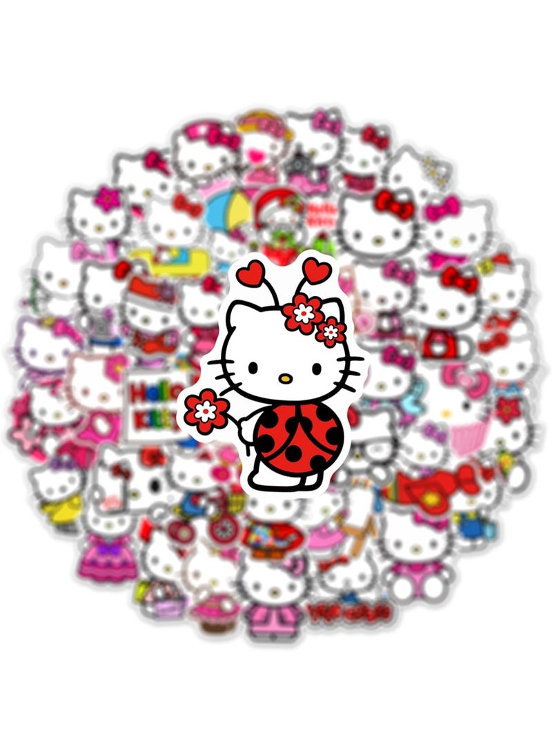 Meetion Kawaii Hello Kitty Stickers for Girl Water Bottle, 50pcs Cute Sanrio Cartoon Hellokitty Waterproof Vinyl Decal for Teen Kids Women Laptop Skateboard Phone Guitar Travel Case Bike - Image 5