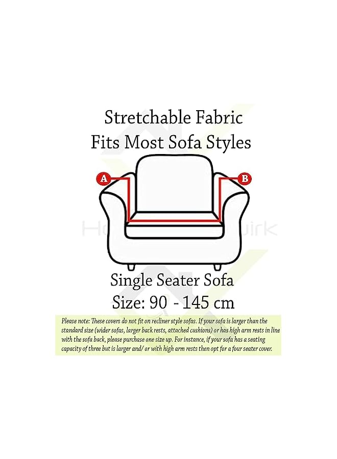 The Bros غطاء أريكة 1 مقعد غطاء أريكة مرن للأريكة أغطية الأريكة غطاء أريكة 1 مقعد مثالي غطاء أريكة قابل للتمدد (غطاء أريكة 1 مقعد، سماء) - Image 5