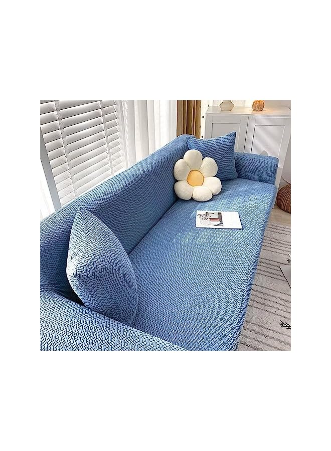 The Bros غطاء أريكة 1 مقعد غطاء أريكة مرن للأريكة أغطية الأريكة غطاء أريكة 1 مقعد مثالي غطاء أريكة قابل للتمدد (غطاء أريكة 1 مقعد، سماء) - Image 3