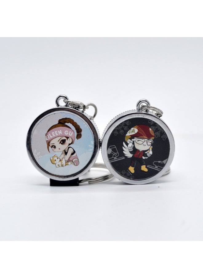 Round Rotating U Disk Customized Graduation Ceremony Commemorative School Campus Badge Metal Disk-Colour:White-Capacity:1GB  - Image 5