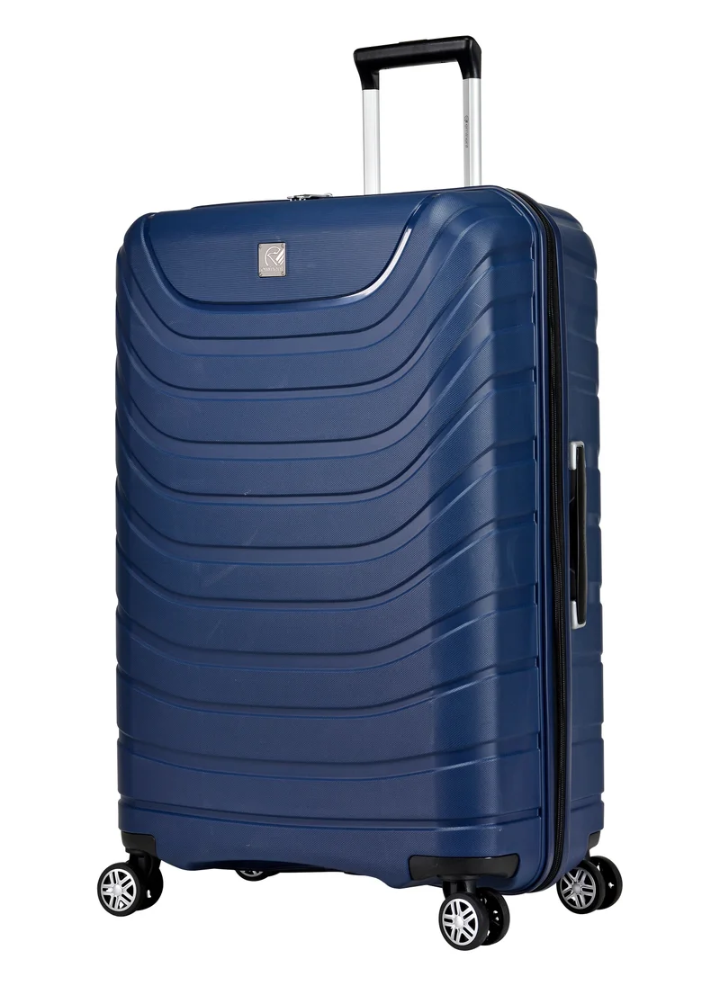 إيمينينت Knight Hard Case Travel Bag Luggage Trolley Polypropylene Lightweight Suitcase 4 Quiet Double Spinner Wheels With Tsa Lock B0011 Dark Blue