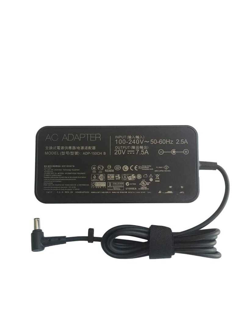 ان ام تي ASUS - 20V 7.5A  150W -6.0*3.7m m20V 7.5A 150W AC Adapter Charger Replacement fit for Asus ADP-150CH B ADP-150CH BB A18-150P1A 0A001-00081  - Image 1