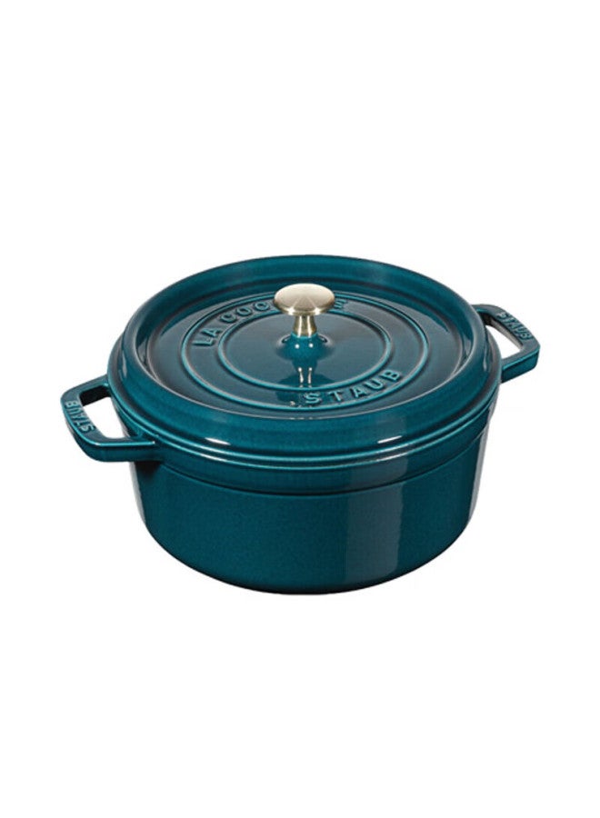 Staub French Enamel Cast Iron Soup Pot With Handles Blue 18cm 1003258 - Image 3