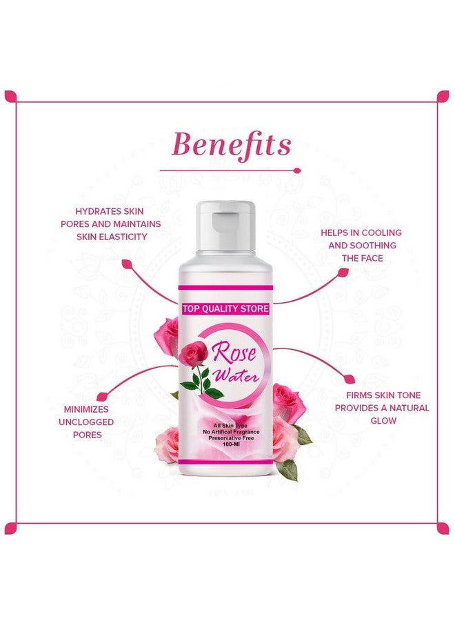 Top Quality Store TQS Rose Water & Multani Mitti Powder Face Care Pack For Remove Dark Sports - Image 2