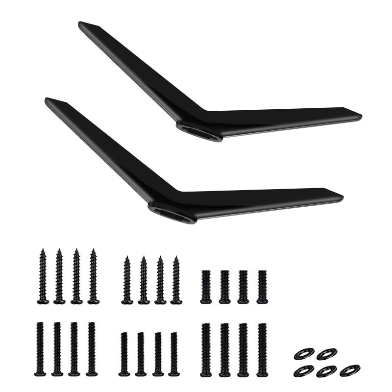 Chunxiao أرجل تلفزيون مطورة لتلفزيونات TCL Roku 32" 40" 43" 49" 50" 55" ثقب - قاعدة تلفزيون لتلفزيونات TCL Roku، أرجل بديلة لتلفزيون مع مجموعات براغي سهلة التركيب - Image 1