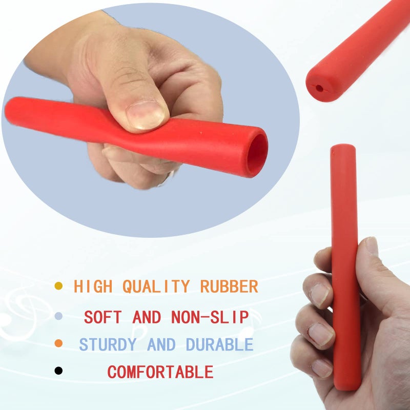 Cheerock Pack of 2 Rubber Drumsticks Grips, Non-Slip Drum Stick Wrap Grips for Drumming Exercise, Comfortable Drum Sticks Handle Grip, Drum Kits Percussion Drumming Accessories - Image 3