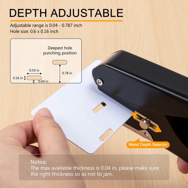 MyLifeUNIT Badge Hole Punch, Slot Puncher for Id Card, PVC Slot and Paper, Heavy-Duty Hole Punch for Pro Use - Image 4