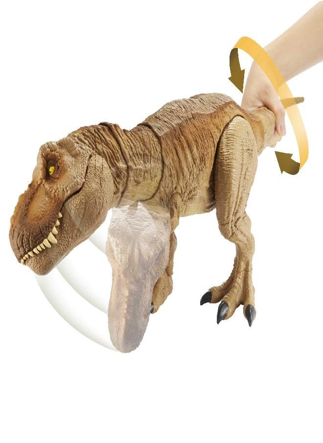 Jurassic World Toys - Jurassic World Toys Epic Roarin’ Tyrannosaurus Rex Large Action Figure with Primal Attack Feature, Sound, Realistic Shaking, Movable Joints; Ages 4 Years & Up - Image 1