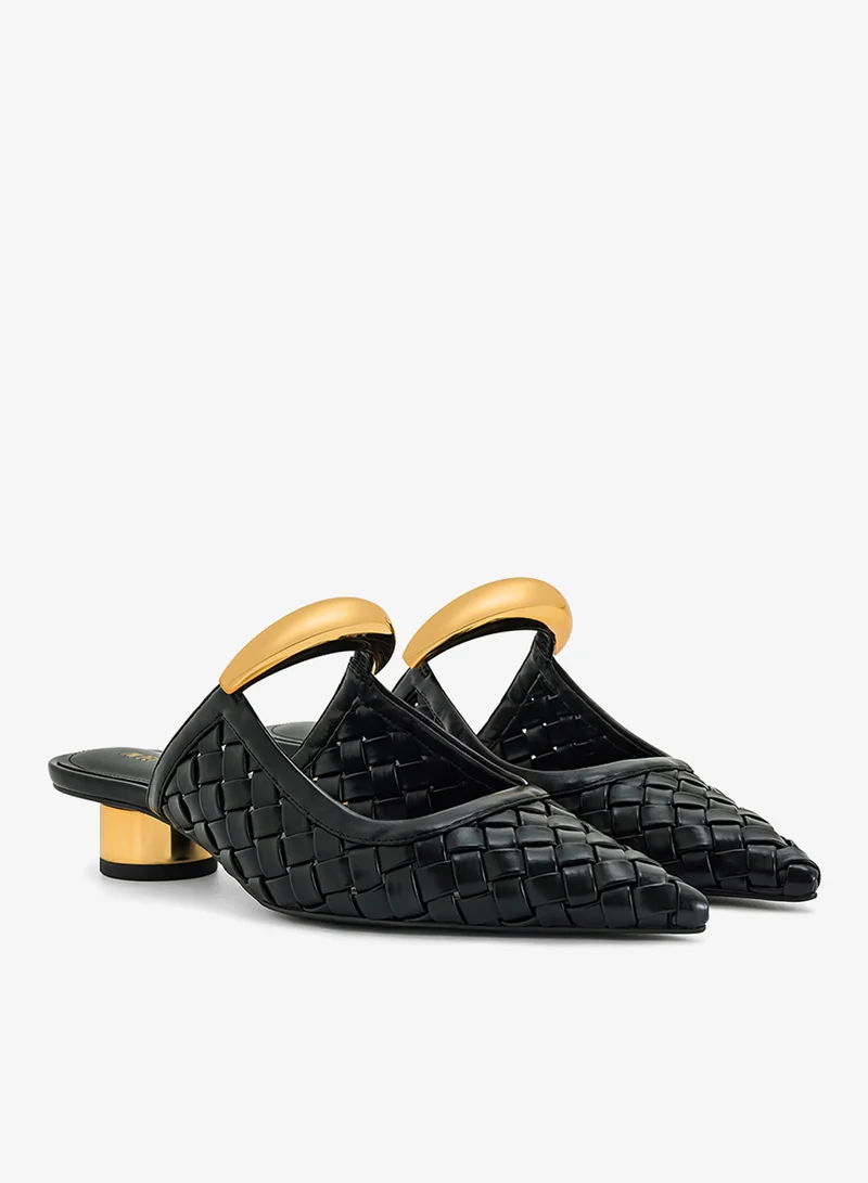 JW PEI Helena weave pierced mules