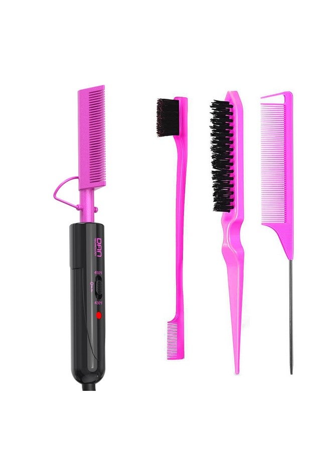 دان تكنولوجي مجموعة مشط ساخن مكونة من 3 قطع مشط تصفيف الشعر Sethot Combedge Brushrat مجموعة شعر مستعار بشعيرات ذيل من أجل مشط شعر مستعار أمامي من الدانتيل لمشط شعر مستعار للشعر الأسود - Image 1