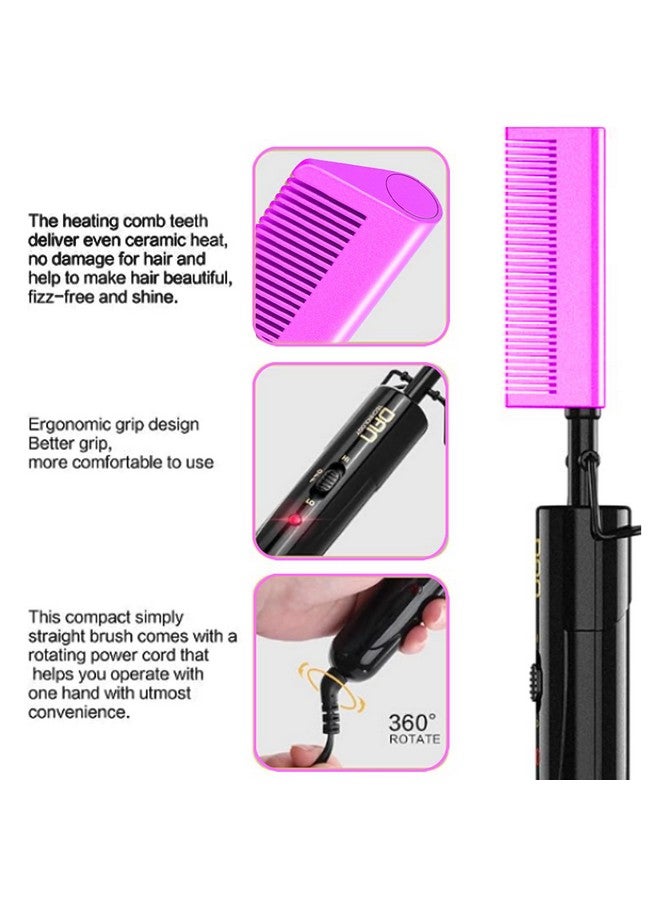 دان تكنولوجي مجموعة مشط ساخن مكونة من 3 قطع مشط تصفيف الشعر Sethot Combedge Brushrat مجموعة شعر مستعار بشعيرات ذيل من أجل مشط شعر مستعار أمامي من الدانتيل لمشط شعر مستعار للشعر الأسود - Image 3