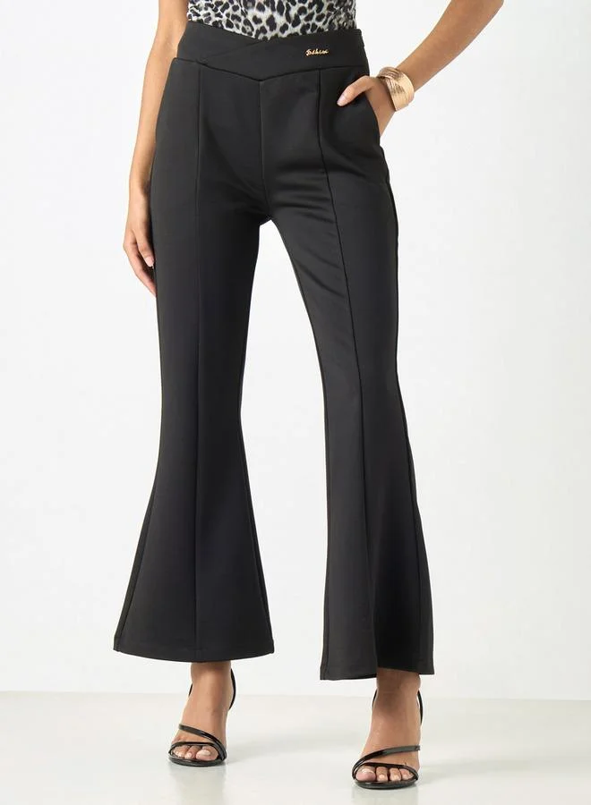 2Xtremz 2Xtremz Plain Mid-Rise Trousers with Pockets