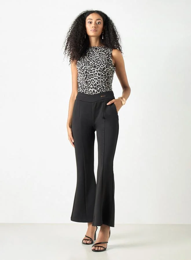 2Xtremz 2Xtremz Plain Mid-Rise Trousers with Pockets