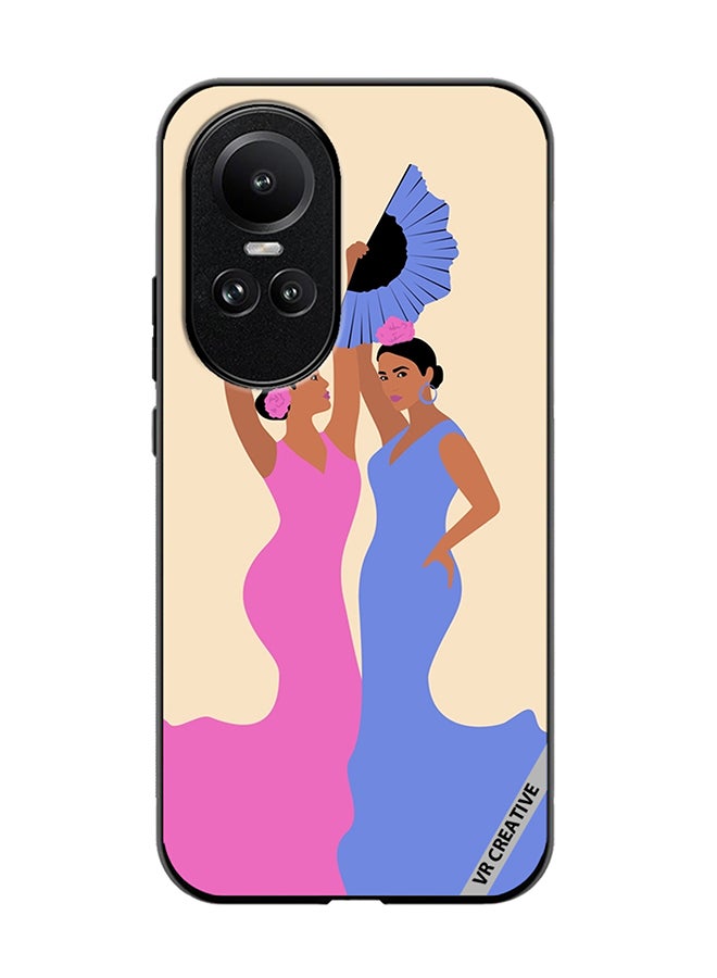 VR CREATIVE Protective Case Cover For Oppo Reno 10 Pro Spanish Women Dancing Flamenco Design Multicolour - Image 1
