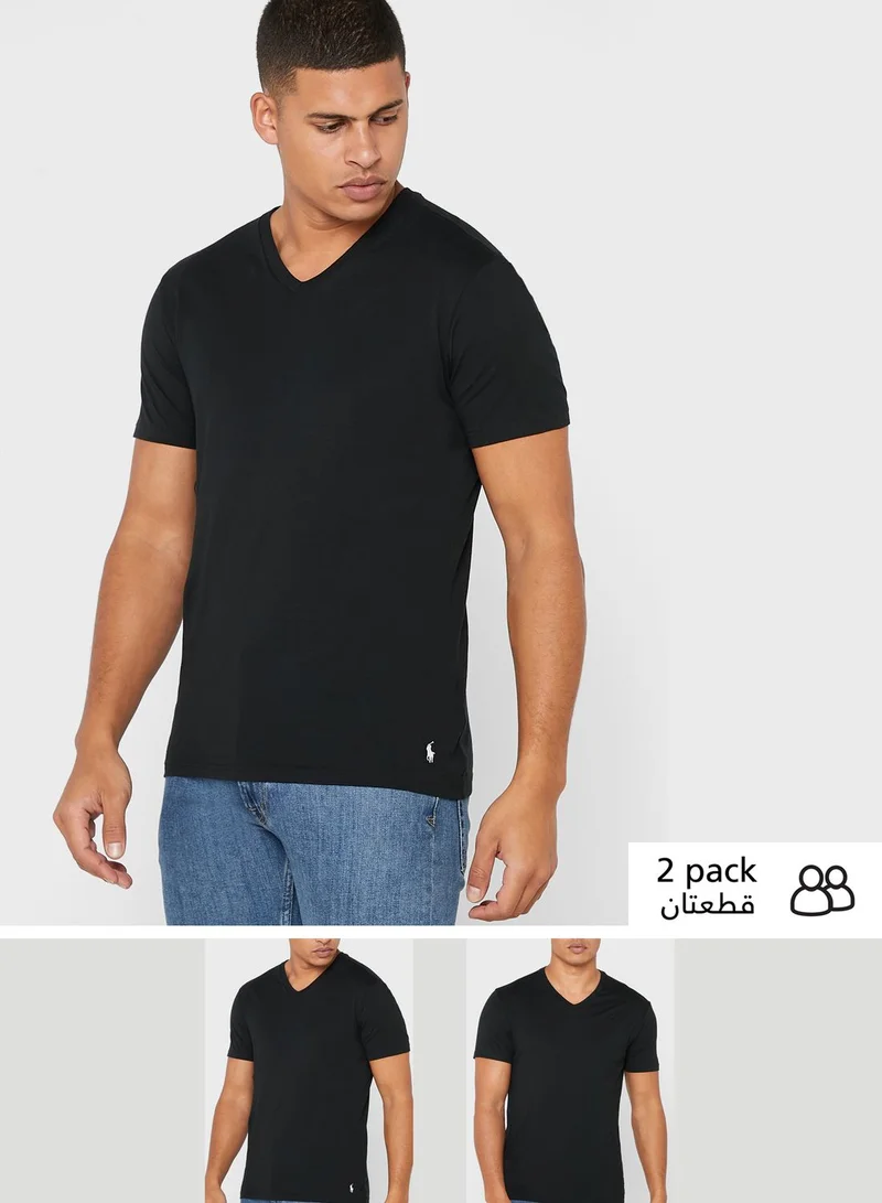POLO RALPH LAUREN 2 Pack Essential V- Neck T-Shirt