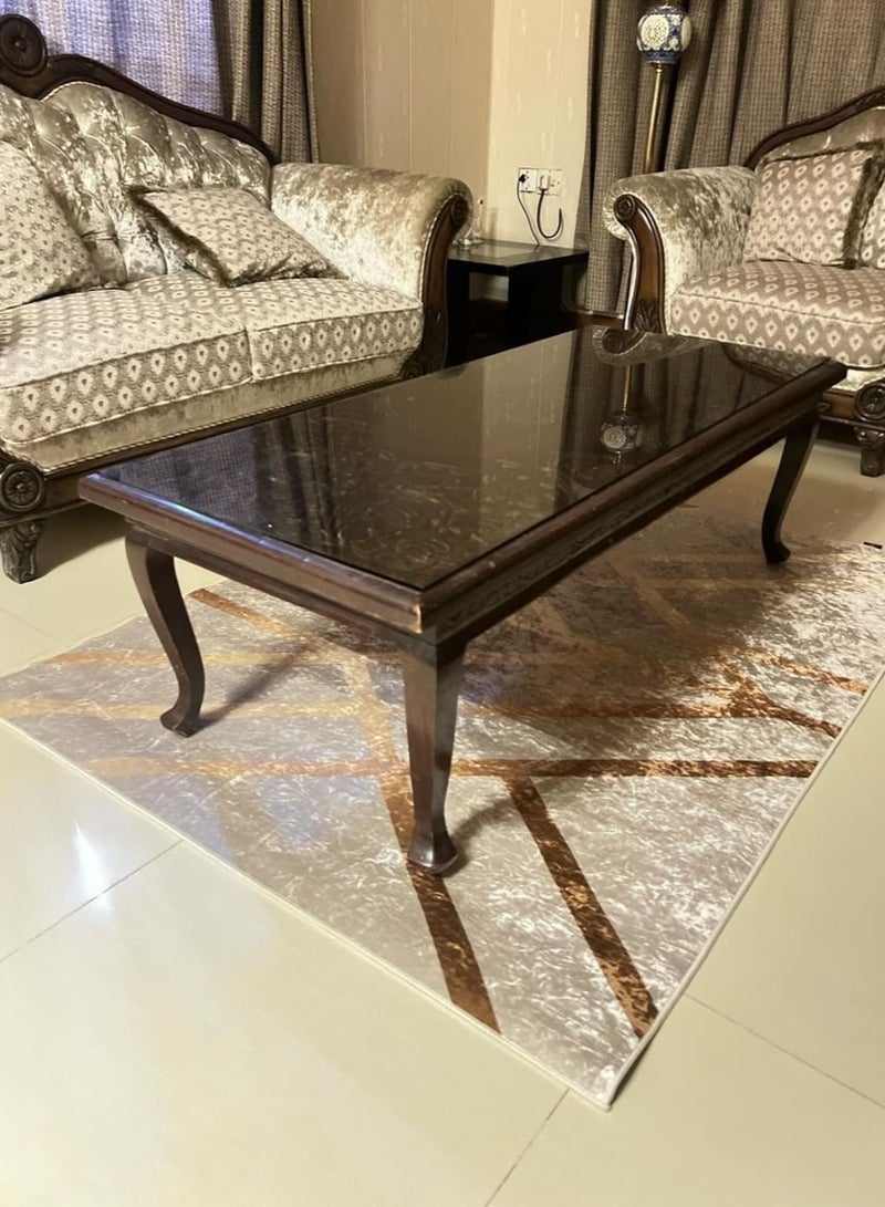 RIZARIES Copper Gold Art Deco Centerpiece (Rug) - Image 1